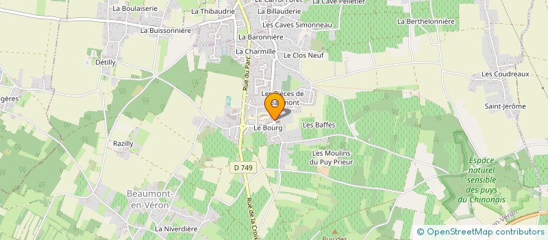 localisation de l'entreprise ATELIER D'ARTS PLASTIQUE DU VERON  BEAUMONT-EN-VERON