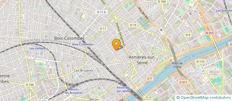 localisation de l'entreprise ATELIER D'ARTS PLASTIQUES LE CHEVALET DU BAC à ASNIERES-SUR-SEINE