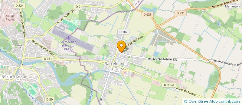 localisation de l'entreprise ATELIER D'ECRITURE L'AIRE DES MOTS  BARCELONNE-DU-GERS