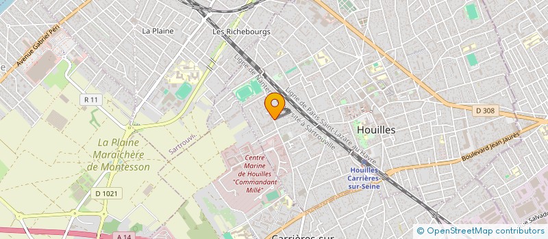 localisation de l'entreprise ATELIER D'ETUDES DE FORMES à HOUILLES