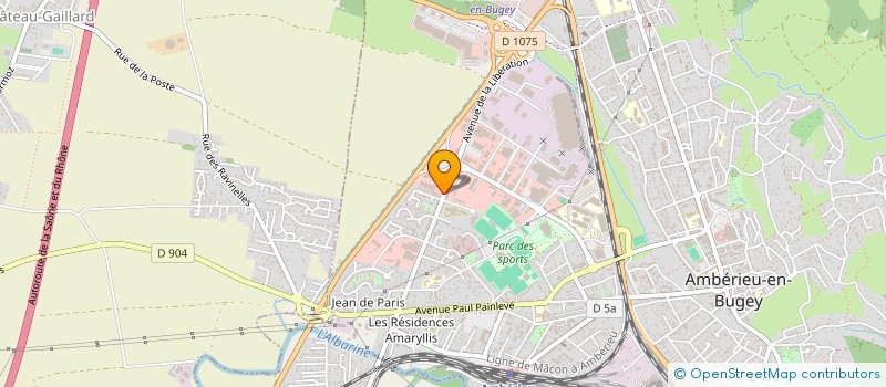 localisation de l'entreprise ATELIER DANSE D'AMBERIEU EN BUGEY  AMBERIEU-EN-BUGEY