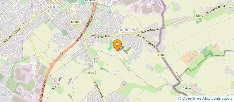 localisation de l'entreprise ATELIER DANSE DE TOUFFLERS  TOUFFLERS