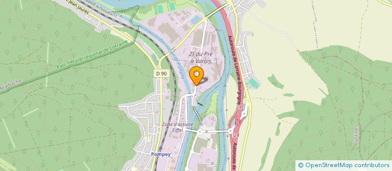 localisation de l'entreprise ATELIER DARDAINE  POMPEY