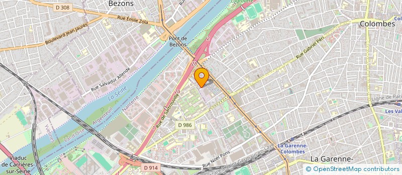 localisation de l'entreprise ATELIER DAVID DANG ARCHITECTURE  COLOMBES