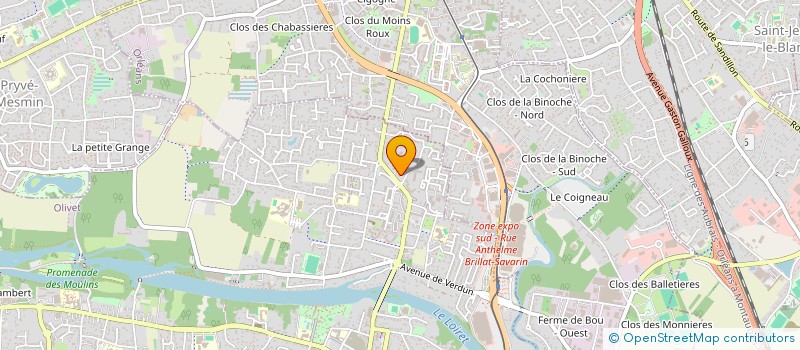 localisation de l'entreprise ATELIER DE BERANGERE à OLIVET