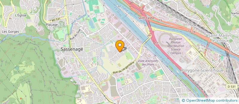 localisation de l'entreprise ATELIER DE CHAUDRONNERIE DE SASSENAGE  CHAMPAGNIER