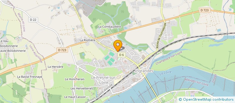 localisation de l'entreprise ATELIER DE CHAUDRONNERIE INDUSTRIELLE à INGRANDES-LE-FRESNE-SUR-LOIRE