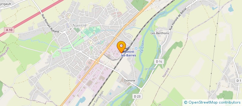 localisation de l'entreprise ATELIER DE CHAUDRONNERIE NAINTREENE - A.C.N. à NAINTRE