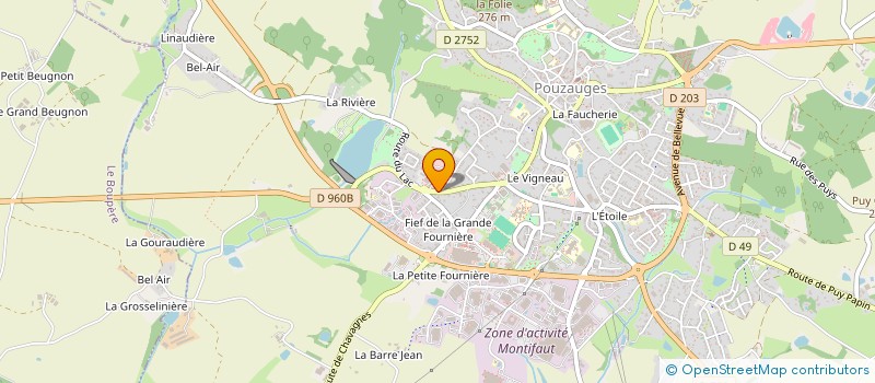 localisation de l'entreprise ATELIER DE CHAUSSURES DE POUZAUGES à POUZAUGES