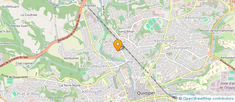localisation de l'entreprise ATELIER DE COIFFURE à QUIMPER