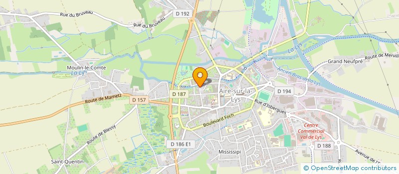 localisation de l'entreprise ATELIER DE COIFFURE  AIRE-SUR-LA-LYS