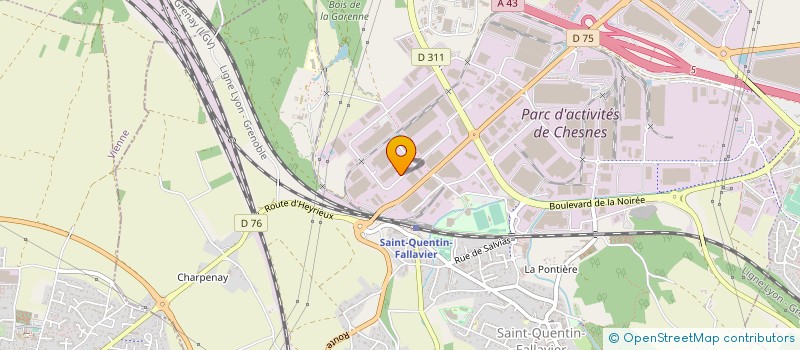 localisation de l'entreprise ATELIER DE CONSTRUCTION DE REDRESSEURS  SAINT-QUENTIN-FALLAVIER