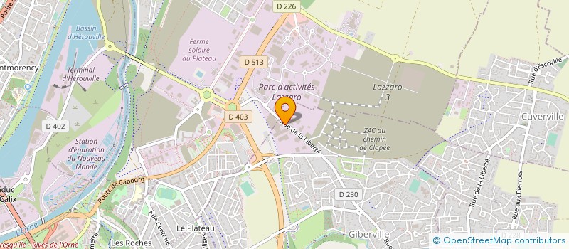 localisation de l'entreprise ATELIER DE CONSTRUCTION METALLIQUES DE L'OUEST  GIBERVILLE