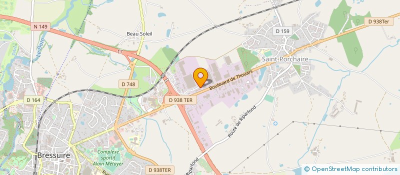 localisation de l'entreprise ATELIER DE FACONNAGE DES METAUX ET NEGOCE  BRESSUIRE