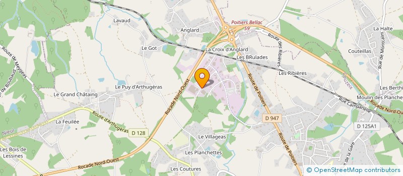 localisation de l'entreprise ATELIER DE FACONNAGE ET CONDITIONNEMENT à COUZEIX