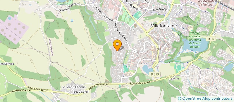 localisation de l'entreprise ATELIER DE FORMATION RHONE ALPES  VILLEFONTAINE