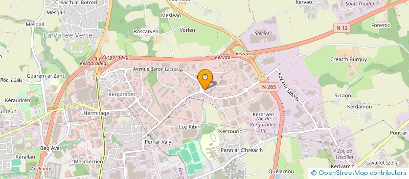 localisation de l'entreprise ATELIER DE KERGA  GOUESNOU