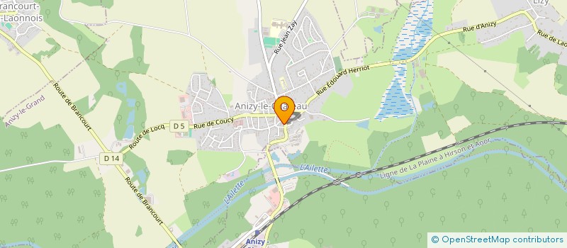 localisation de l'entreprise ATELIER DE L'AILETTE  ANIZY-LE-GRAND