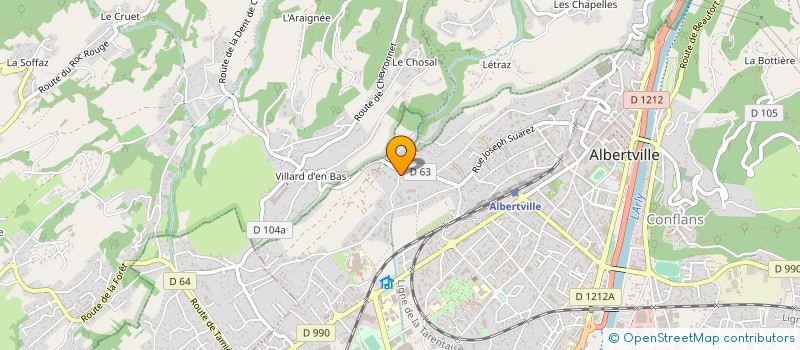 localisation de l'entreprise ATELIER DE LA BELLE ETOILE  ALBERTVILLE