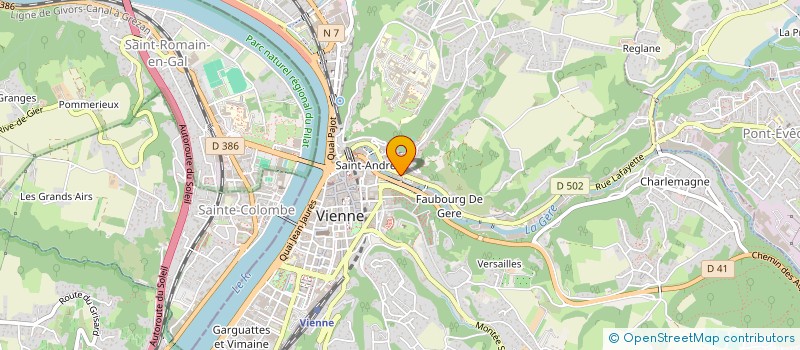 localisation de l'entreprise ATELIER DE LA GERE AMENAGEMENT URBANISME à VIENNE
