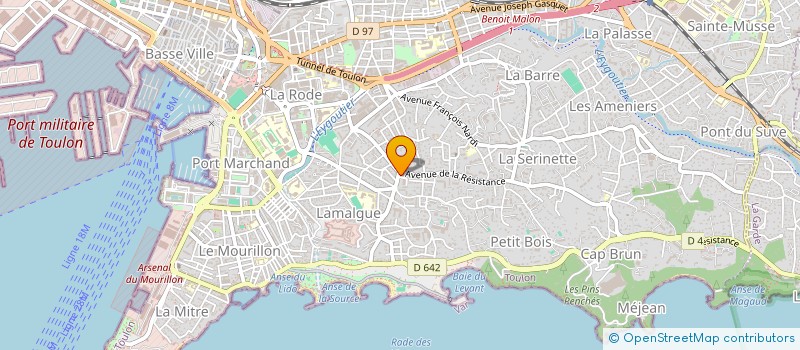 localisation de l'entreprise ATELIER DE LA MOUSSE à TOULON