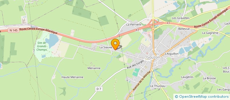 localisation de l'entreprise ATELIER DE LA SCIAUVE à GOUZON