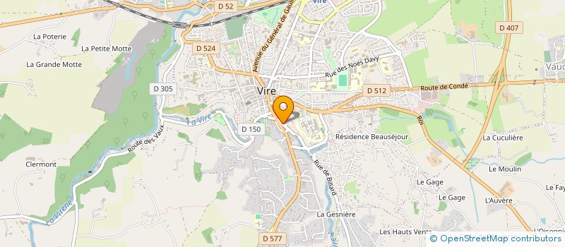 localisation de l'entreprise ATELIER DE LA VIRE  VIRE-NORMANDIE