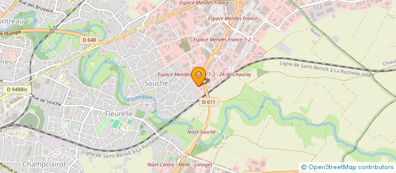 localisation de l'entreprise ATELIER DE MECANIQUE GENERALE à NIORT