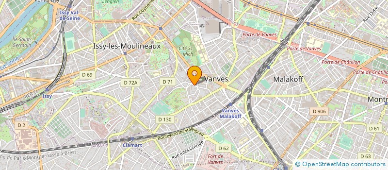 localisation de l'entreprise ATELIER DE METALLERIE DEU ET FORGENEUF à VANVES