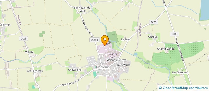 localisation de l'entreprise ATELIER DE METALLERIE DU BEAUJOLAIS  JASSANS-RIOTTIER