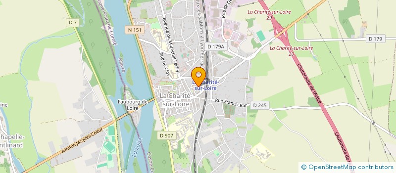 localisation de l'entreprise ATELIER DE RECHERCHE ET DE CREATION DE LA CHARITE SUR LOIRE à LA CHARITE-SUR-LOIRE