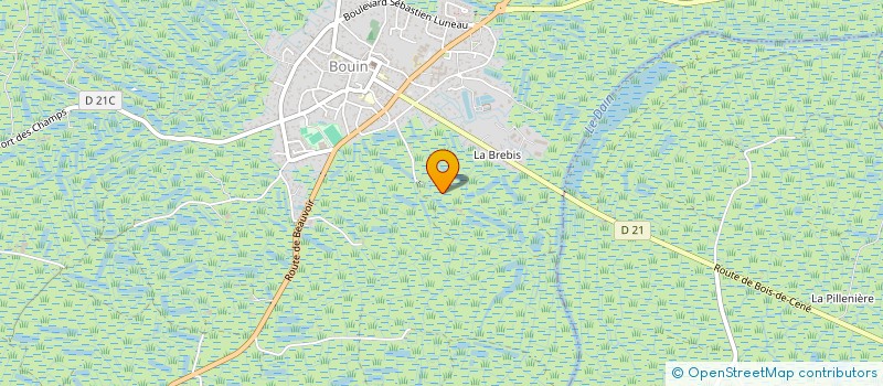 localisation de l'entreprise ATELIER DE REFECTION EN TAPISSERIE DE SIEGES  BOUIN