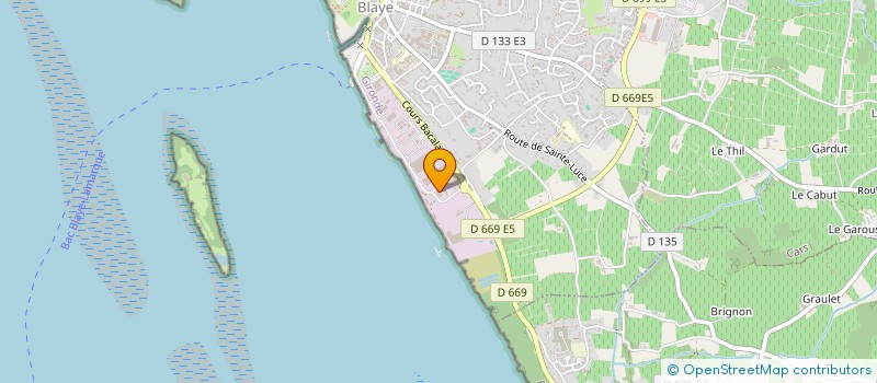 localisation de l'entreprise ATELIER DE RESTAURATION ET DE DECORATION DU BATI ANCIEN à BLAYE