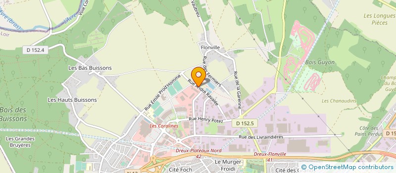 localisation de l'entreprise ATELIER DE SABLAGE ET PEINTURE SUR METAUX à DREUX