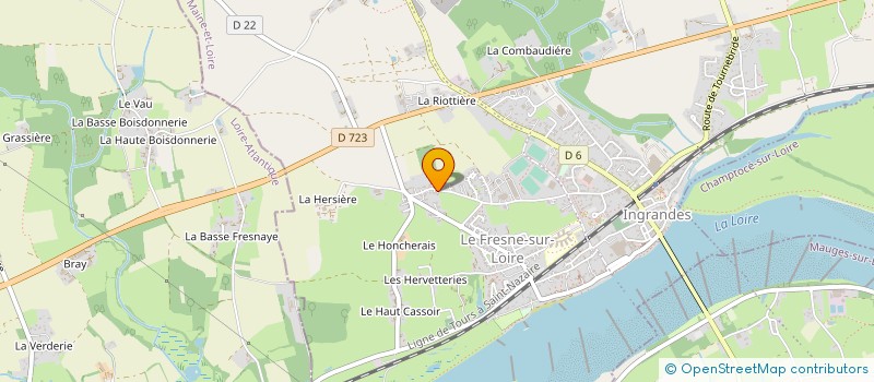 localisation de l'entreprise ATELIER DE VITRAIL - BEAUBREUIL CHRISTIAN à INGRANDES-LE-FRESNE-SUR-LOIRE