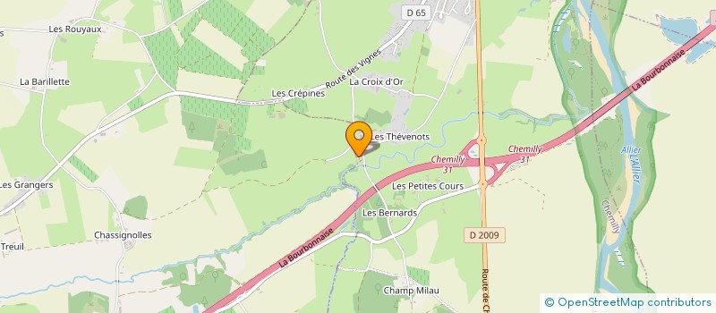 localisation de l'entreprise ATELIER DECO 03  CHEMILLY