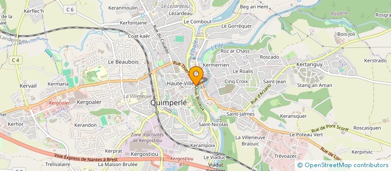 localisation de l'entreprise ATELIER DECORS  QUIMPERLE