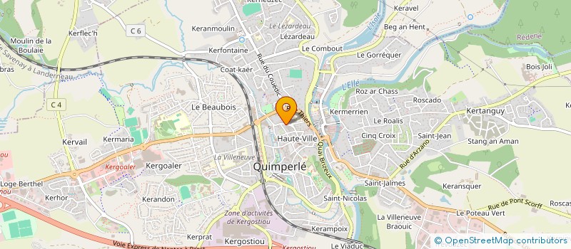 localisation de l'entreprise ATELIER DEGOURDI  QUIMPERLE