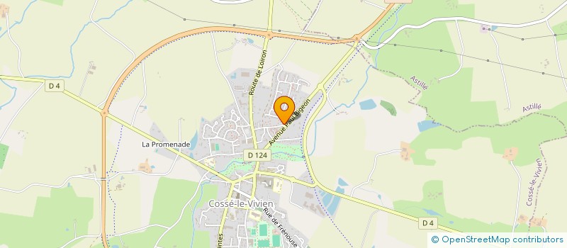 localisation de l'entreprise ATELIER DEPANNAG ELECTRONIQ FRANGEUL à COSSE-LE-VIVIEN