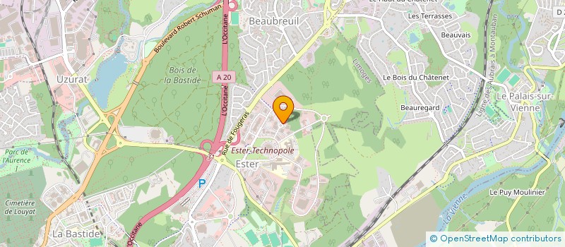 localisation de l'entreprise ATELIER DEPANNAGE FILLOUX à LIMOGES