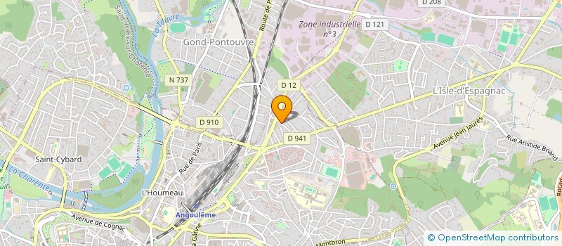 localisation de l'entreprise ATELIER DES 16 ARTS à ANGOULEME
