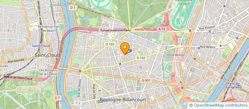 localisation de l'entreprise ATELIER DES 2 FILS à BOULOGNE-BILLANCOURT