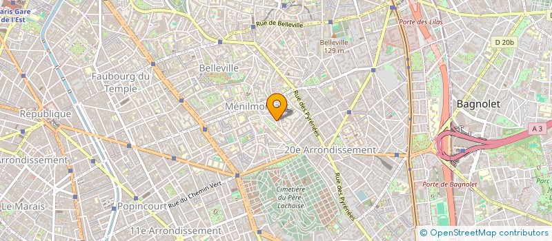 localisation de l'entreprise ATELIER DES AMANDIERS  PARIS