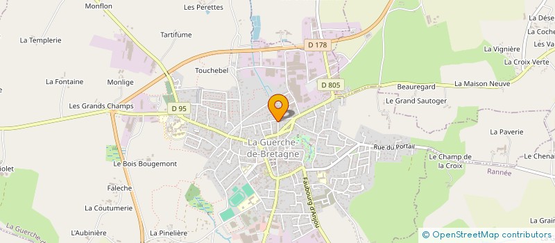 localisation de l'entreprise ATELIER DES ARTS  LA GUERCHE-DE-BRETAGNE