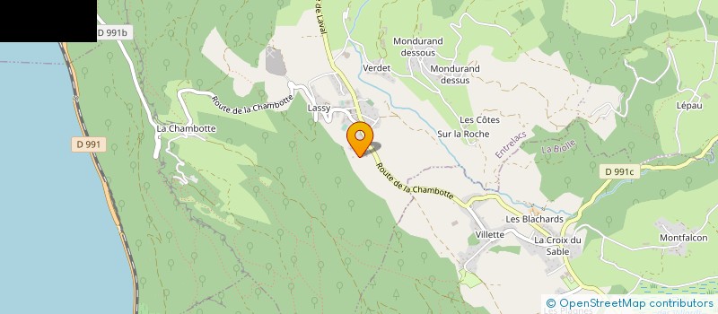 localisation de l'entreprise ATELIER DES ARTS DE L'ALBANAIS SAVOYARD  LA BIOLLE