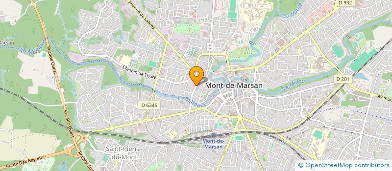 localisation de l'entreprise ATELIER DES ARTS GRAPHIQUES ET PLASTIQUE  MONT-DE-MARSAN