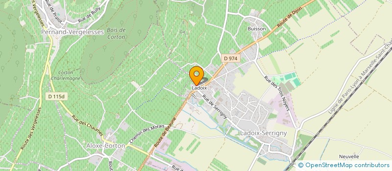 localisation de l'entreprise ATELIER DES CLIMATS - ARCHITECTURE  LADOIX-SERRIGNY