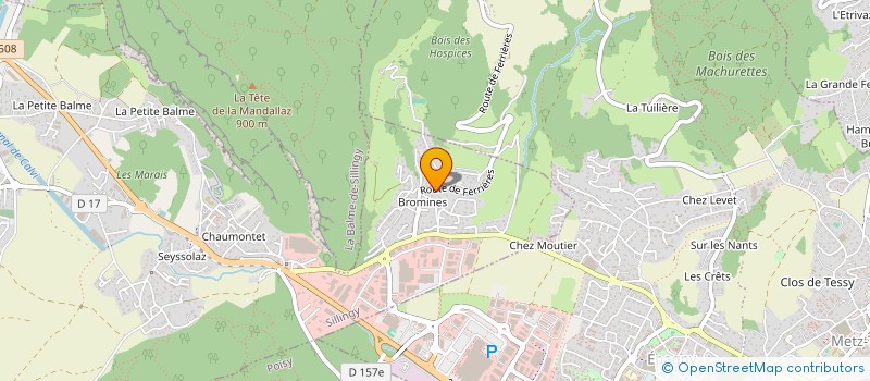 localisation de l'entreprise ATELIER DES CREUSES  SILLINGY