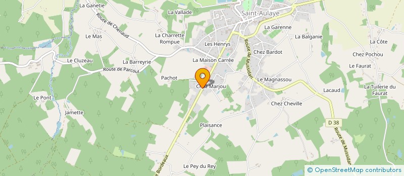 localisation de l'entreprise ATELIER DES LOUTRES  SAINT AULAYE-PUYMANGOU