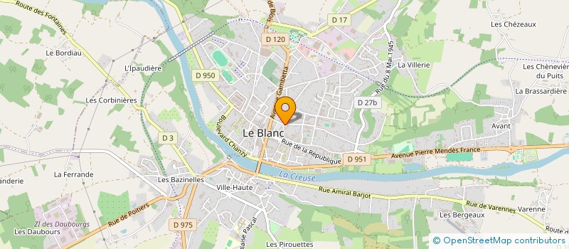 localisation de l'entreprise ATELIER DES MATIERES NOUVELLES à LE BLANC
